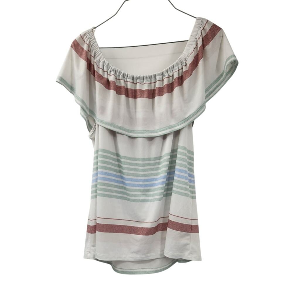 Maurices Off-Shoulder Striped Top Womens Size Large L